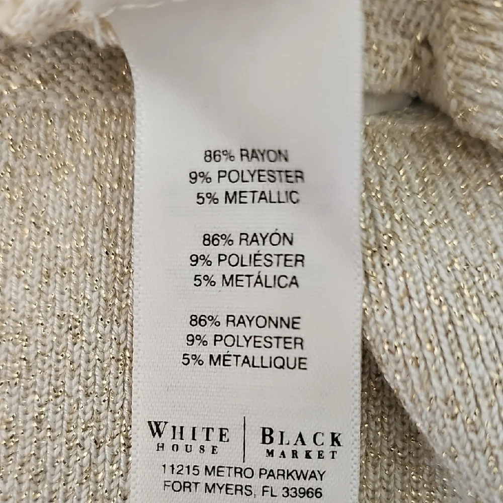 White House Black Market Metallic Knit Sweater